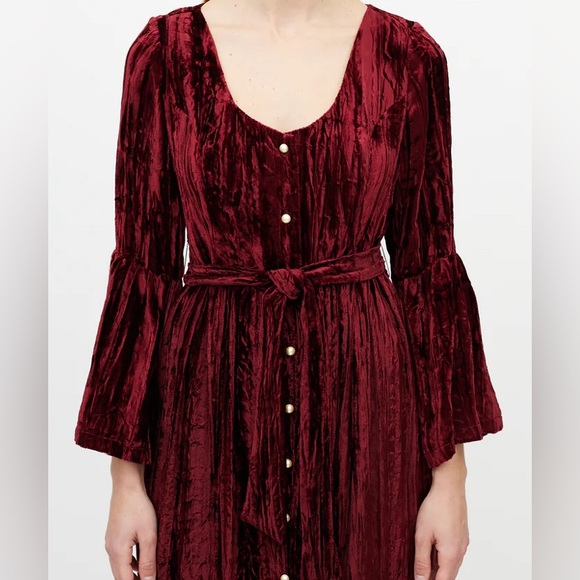 Batsheva Dresses & Skirts - NWT Batsheva Burgundy Velvet Dress